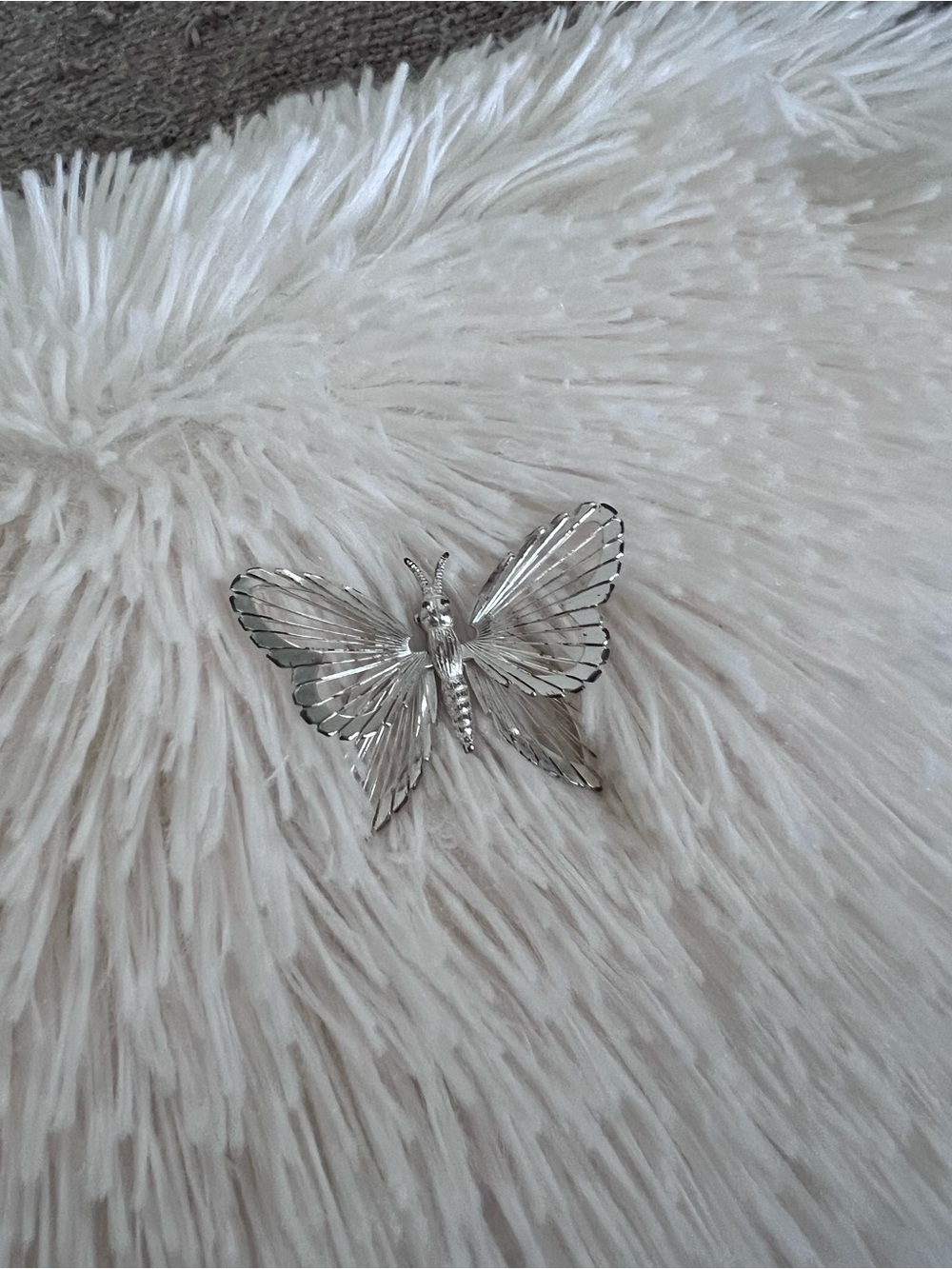 Silver Butterfly Brooch - Elegant Women's Accessory